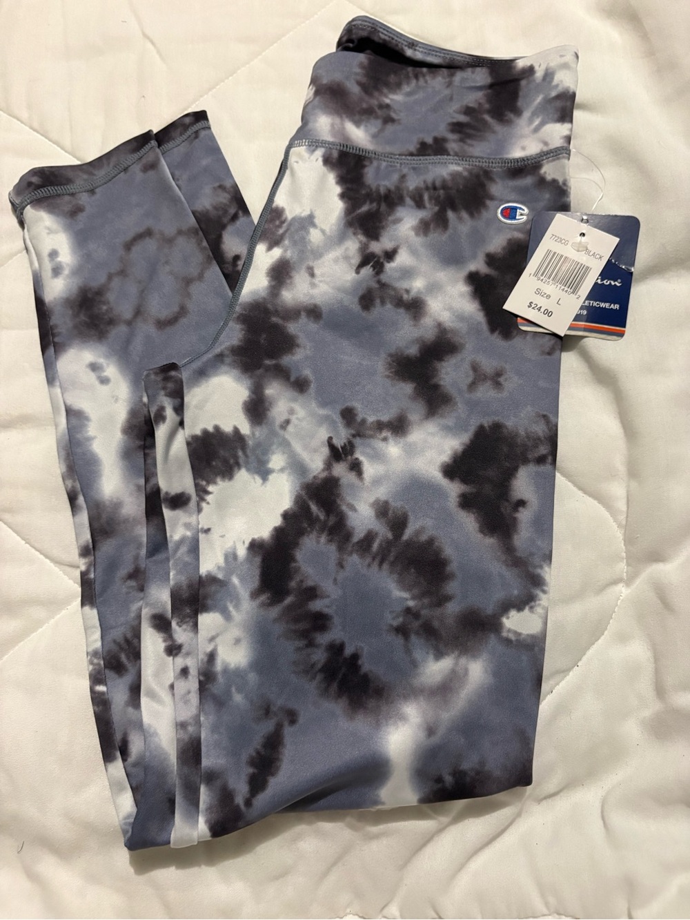 Champion Kids Tie-Dye Leggings - Gray & White
